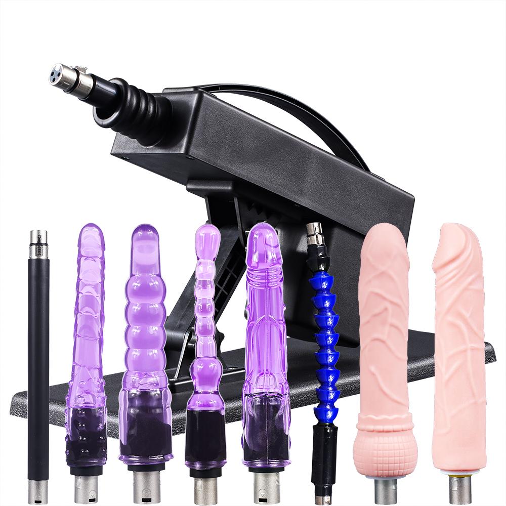 8 Piece Extendable Thrusting Dildo for Women, Virgin Tight Enveloping Experience, Ultra Realistic TPE Soft Gel, 8 Interchangeable Heads Unlock Ultimate Masturbation Fantasy, Adult Toy