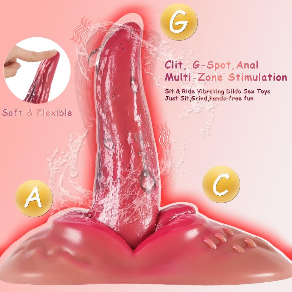 Tongue Licking Seat Vibrator for Women, Simulated Licking and Strong Vibration Dual Modes, Sitting Masturbator for Clitoris and G-Spot, Adult Products