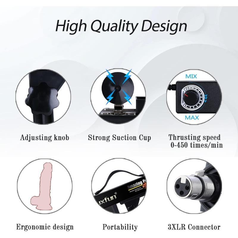 8 Piece Extendable Thrusting Dildo for Women, Virgin Tight Enveloping Experience, Ultra Realistic TPE Soft Gel, 8 Interchangeable Heads Unlock Ultimate Masturbation Fantasy, Adult Toy