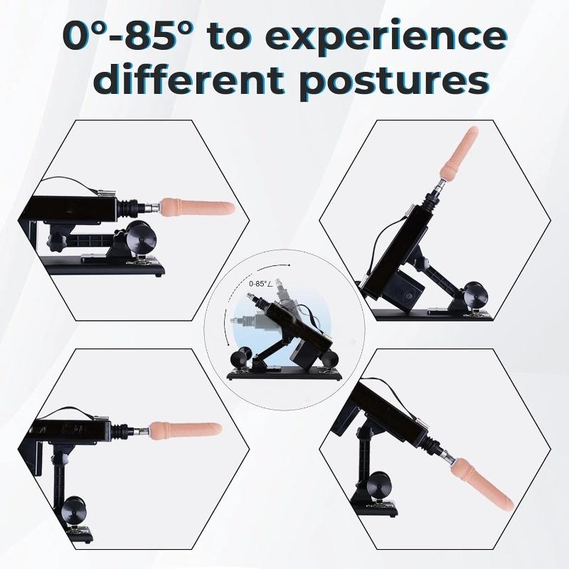 8 Piece Extendable Thrusting Dildo for Women, Virgin Tight Enveloping Experience, Ultra Realistic TPE Soft Gel, 8 Interchangeable Heads Unlock Ultimate Masturbation Fantasy, Adult Toy