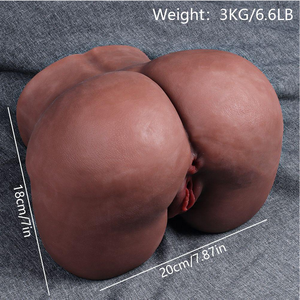 3kg Brown Ultra Realistic Butt Sex Toy, 3 Functions Vibration Suction Sound, Tight Wrapping Like Untouched, Ultra Realistic Skin Simulates Real Skin, Unlock Ultimate Sex Fantasy, Adult Sex Products