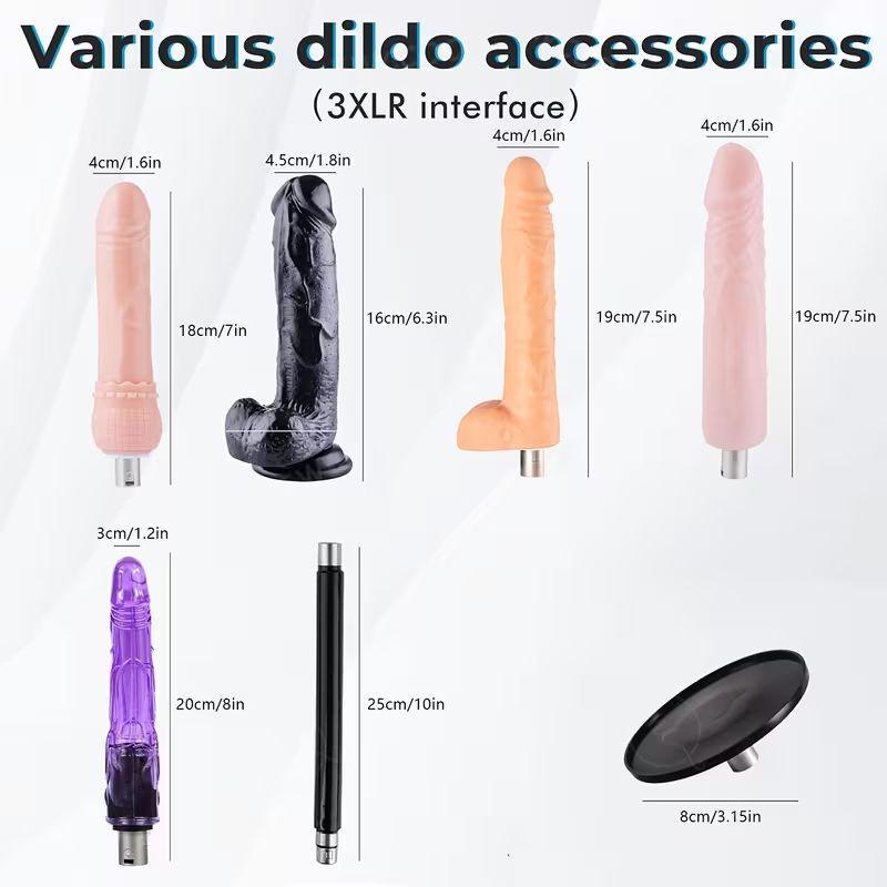 7 Interchangeable Head Thrusting Toy for Women, Tight Wrapping Like First Night Experience, Ultra Realistic Skin Simulates Real Warmth and Texture, 7 Stimulations Unlock Ultimate Pleasure Fantasy, Adult Sex Products