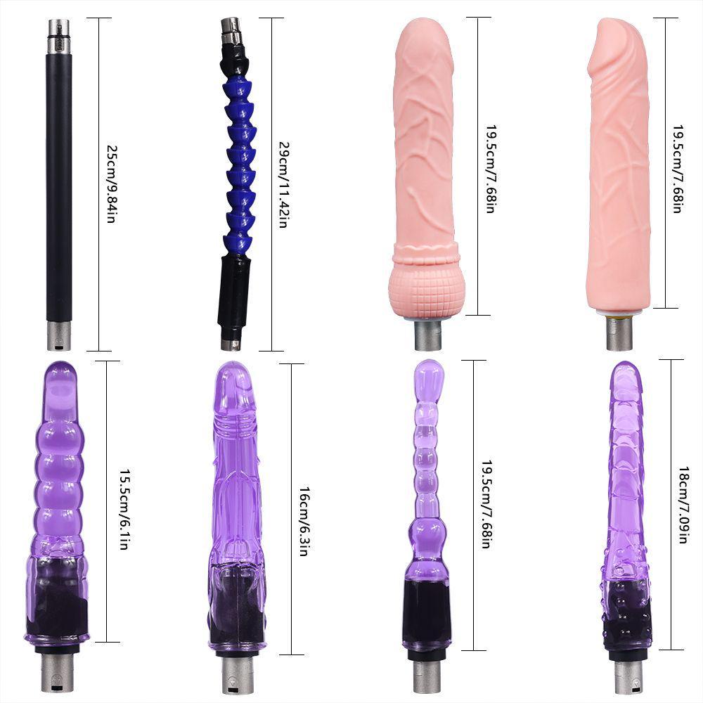 8 Piece Extendable Thrusting Dildo for Women, Virgin Tight Enveloping Experience, Ultra Realistic TPE Soft Gel, 8 Interchangeable Heads Unlock Ultimate Masturbation Fantasy, Adult Toy
